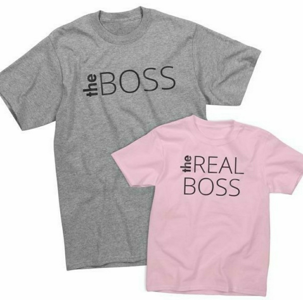 Set of tees" The boss" , "the real boss